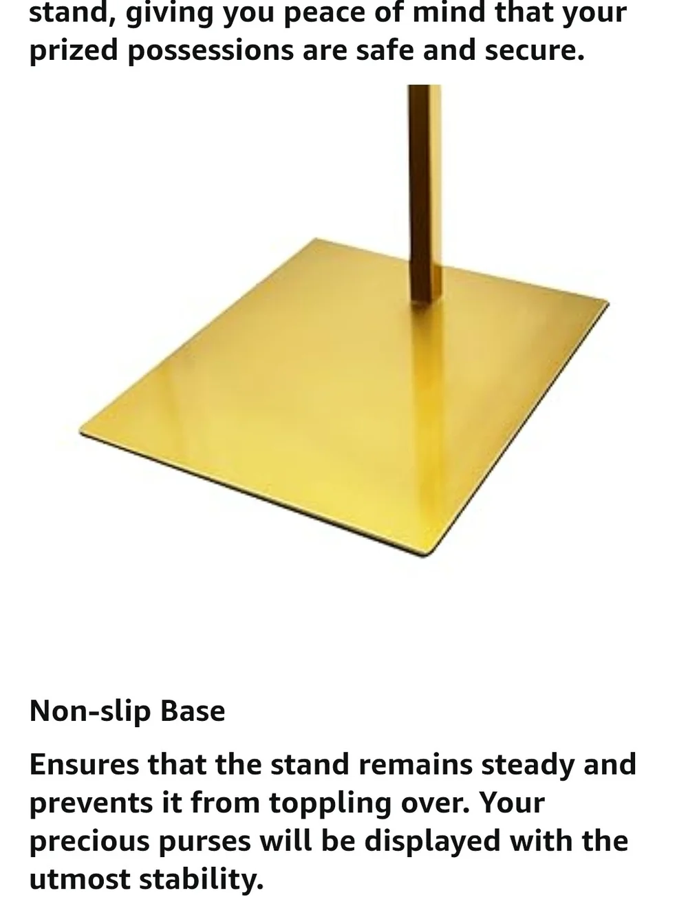 Purse Or Bag Stand In Gold Color For Display Selling Posh